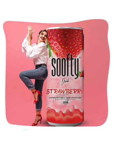 Soofty Drink strawberry flavor - 24 x 330 ml