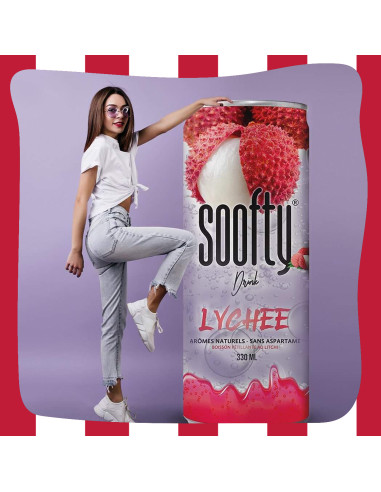 Soofty Drink lychee flavor - 24 x 330 ml