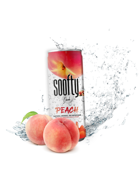 Soofty Drink peach flavor - 24 x 330 ml